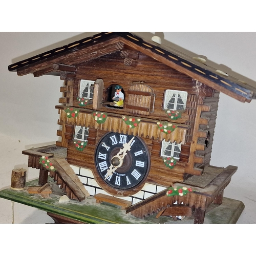 525 - Hubert Hurr Black Forest Swiss style cuckoo clock does require a chain