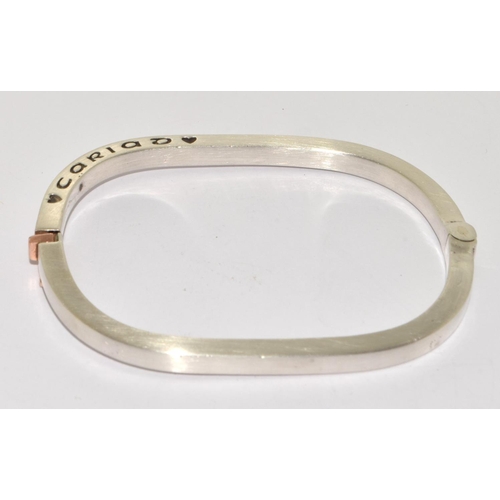 272 - Clogau Welsh gold/silver Cariad bracelet,35g.