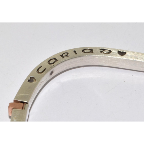 272 - Clogau Welsh gold/silver Cariad bracelet,35g.