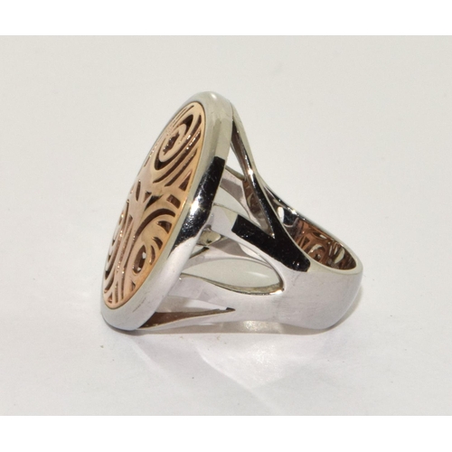 335 - Mont Blanc two tone ring Size N