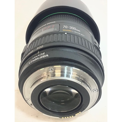 51 - Canon EF 70-300mm ultrasonic image stabiliser lens complete with original box.