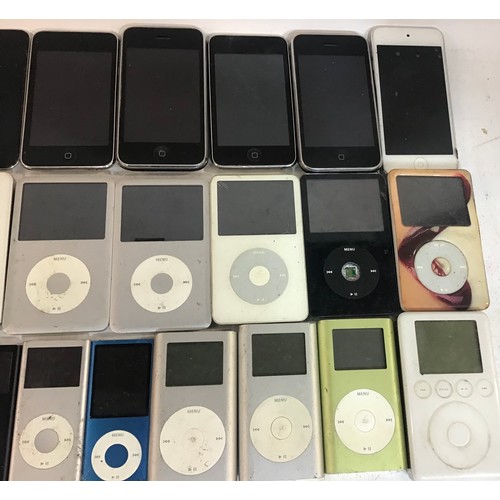 53 - Box of 28 various Apple iPods.