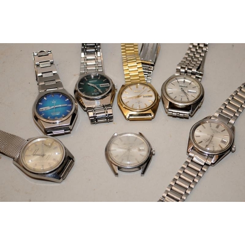 Collection of vintage Seiko gents automatic watches. Sportsmatic ...