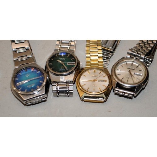 524 - Collection of vintage Seiko gents automatic watches. Sportsmatic, Lordmatic, Champion Skyliner etc. ... 