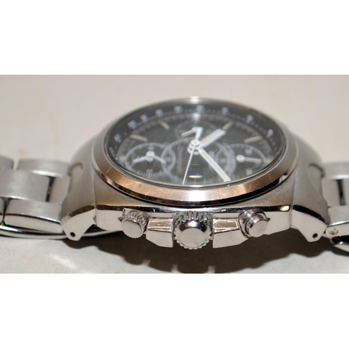 412 - Seiko gents quartz chronograph 7T32-9000. Seen working at time of listing