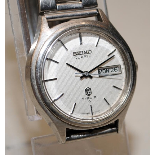 415 - 3 x Seiko gents quartz watches, all with new batteries fitted and seen working at time of listing