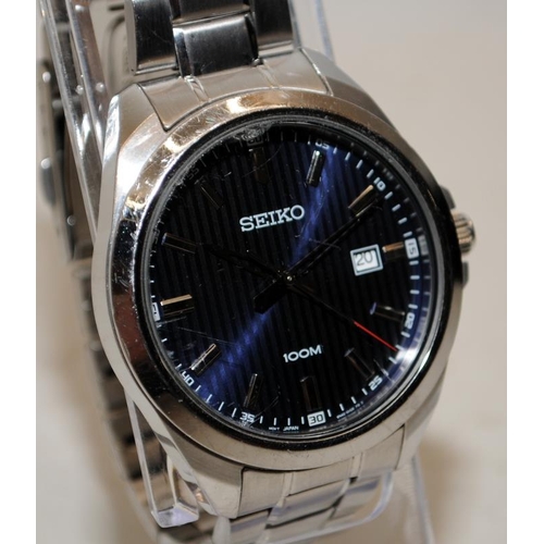 415 - 3 x Seiko gents quartz watches, all with new batteries fitted and seen working at time of listing