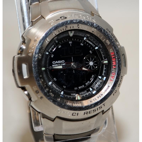 529 - Casio G-Shock G700D World Time dual display gents watch. Seen working at time of listing