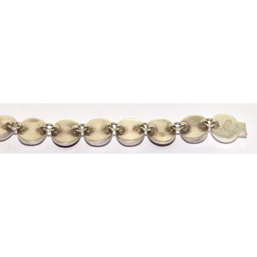 408 - 925 silver vintage Cornelian set bracelet