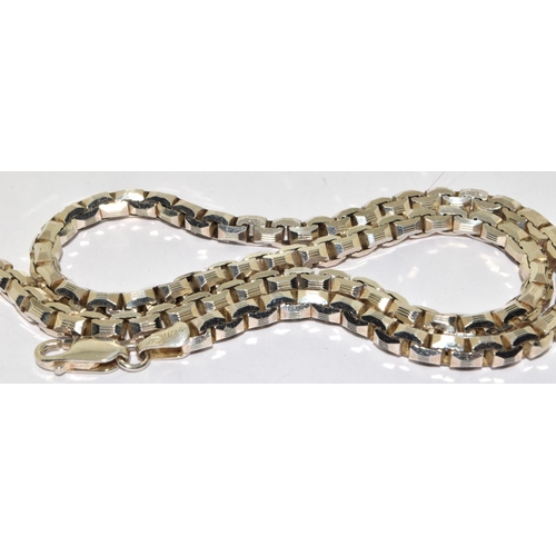 334 - 925 silver box neck chain 43cm long