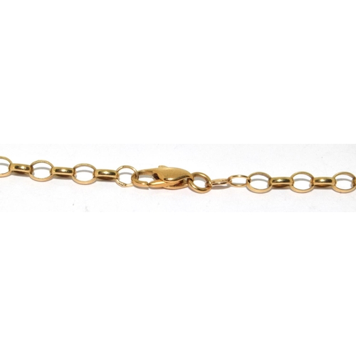 442 - 9ct gold neck chain 58cm 9.5g