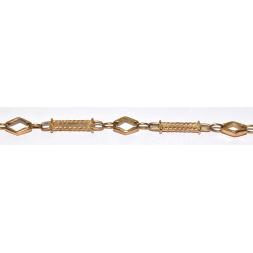 515 - 9ct gold Figaro neck chain 52cm together a 9ct gold bracelet 14g