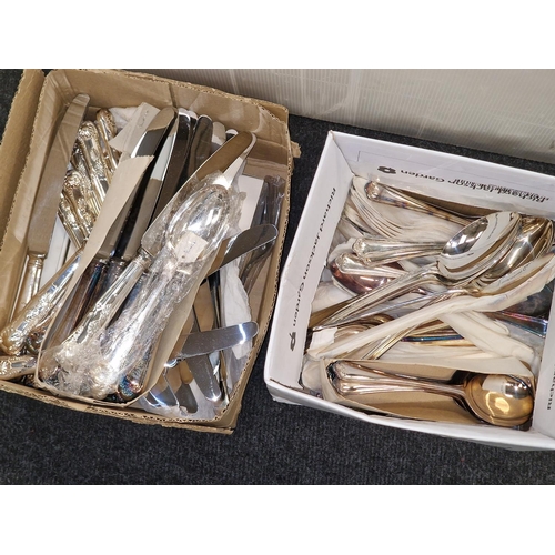 545 - NOS quantity of vintage cutlery s/steel and epns tarnished