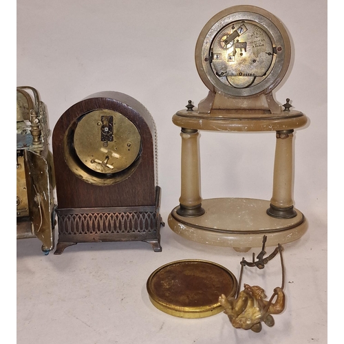 526 - Collection of mixed clock mechanisms and parts