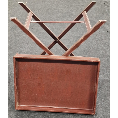 555 - Mahogany Butlers tray and stand