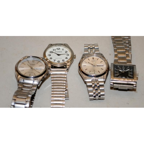 436 - Collection of gents quartz fashion watches, Citizen, Casio, Guess etc. All with batteries fitted and... 