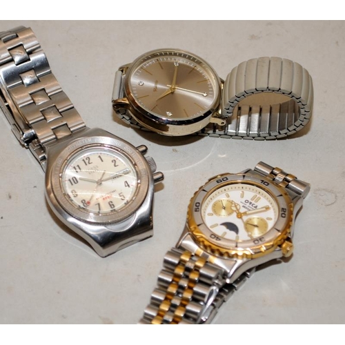 436 - Collection of gents quartz fashion watches, Citizen, Casio, Guess etc. All with batteries fitted and... 