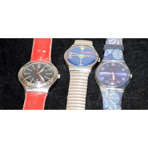 338 - A small collection of vintage Swatch Watches. 7 in lot