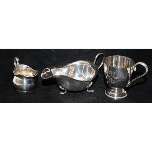 329 - 5 items mixed silver and silver plate