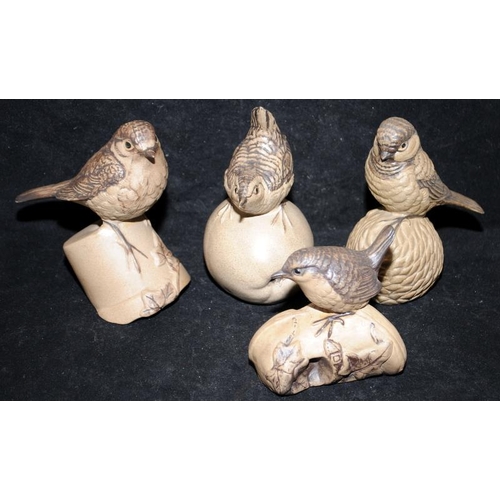 222 - Poole Pottery stoneware birds by Barbara Linley-Adams to include Thrush + others (9)