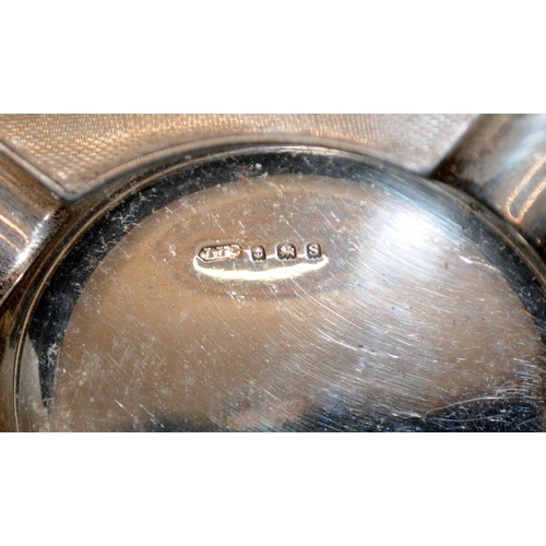 547 - Silver embossed pin tray together a silver ash tray 75g