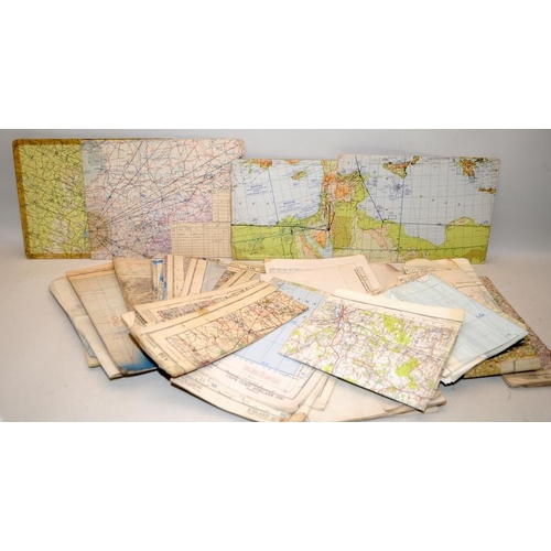 194 - Good quantity of Air Ministry WWII and later flight ordinance survey maps of GB and some American Ai... 