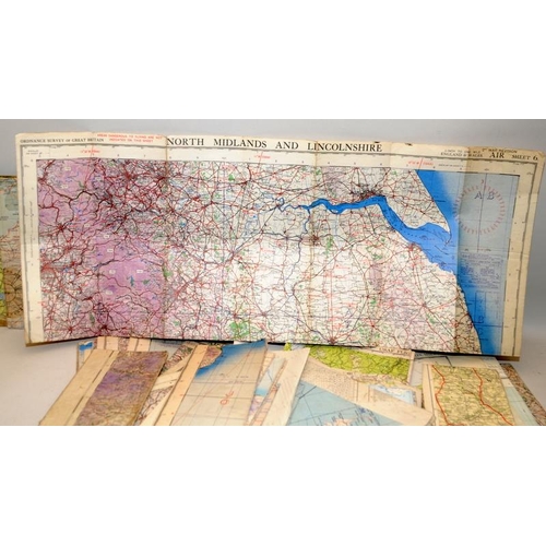 194 - Good quantity of Air Ministry WWII and later flight ordinance survey maps of GB and some American Ai... 