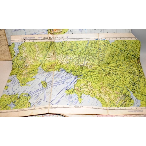 194 - Good quantity of Air Ministry WWII and later flight ordinance survey maps of GB and some American Ai... 