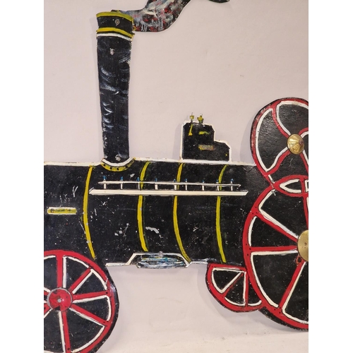 185 - Blacksmith painted metal Tractor sign 62 x 52cm