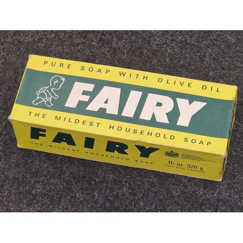 221 - Vintage Fairy Soap advertising mirror with a Bar of matching soap 67x22 cm