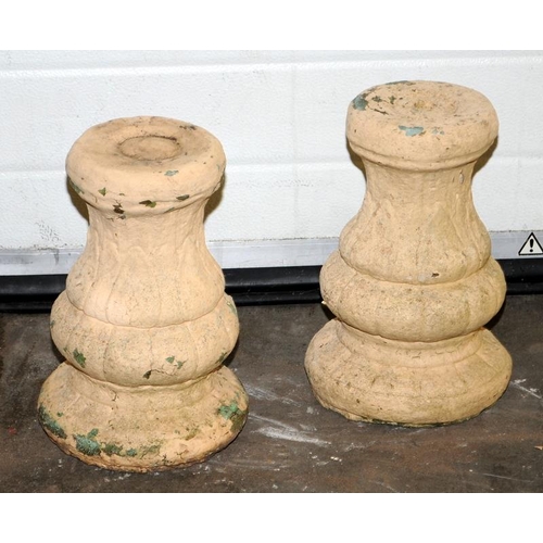 243 - 5 mixed garden ornament plinths mixed sizes