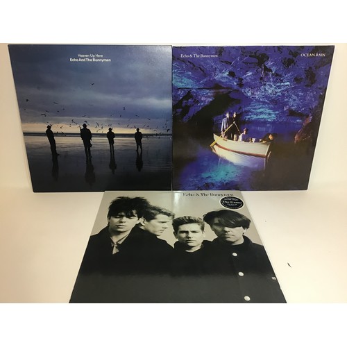 271 - ECHO AND THE BUNNYMEN LP RECORDS X 3. Here we find titles here to include - Heaven Up Here - Ocean R... 