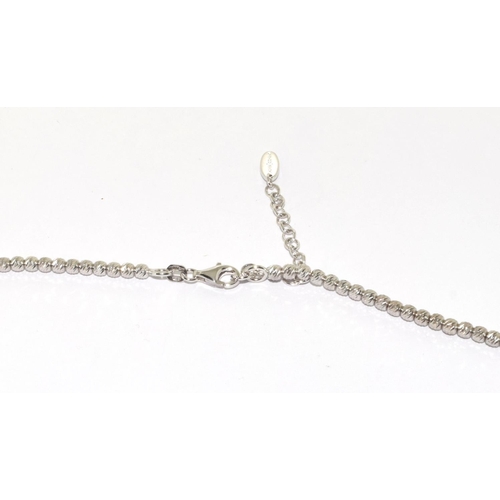 209 - Jasper Conran diamond cut 925 silver bead necklace