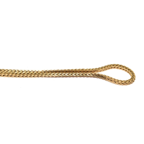 199 - 9ct gold box chain 35cm 5g