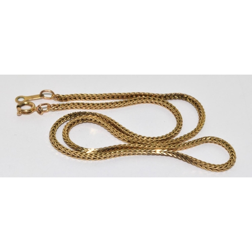 199 - 9ct gold box chain 35cm 5g