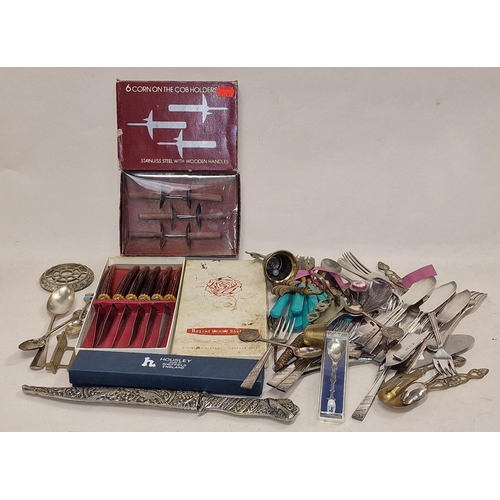 184 - Collection of vintage silver plated flatware to include boxed items.