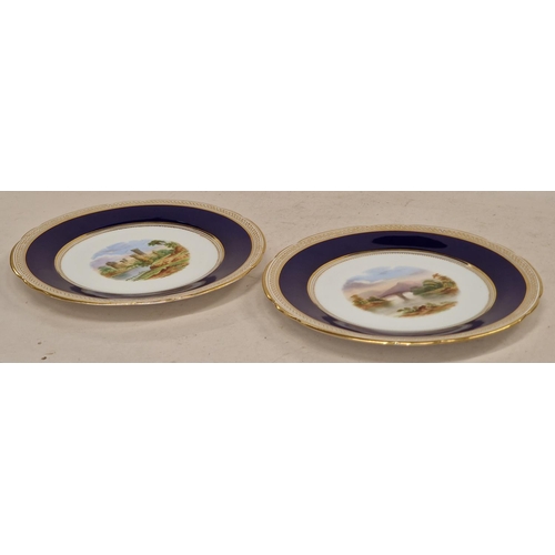 72 - Pair of antique quality hand painted porcelain 9.5