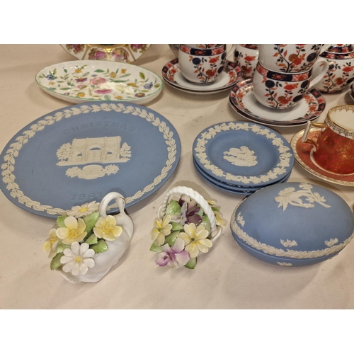 87 - Collection of various cabinet porcelain/ceramics to include Japanese tea set together with pieces fr... 