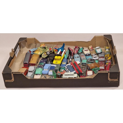 94 - Collection of play worn vintage die cast cars to include Dinky and Matchbox.