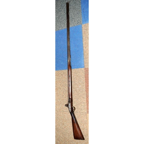 165 - Genuine antique 18th Century flintlock fowling piece in good condition with age related wear. O/all ... 