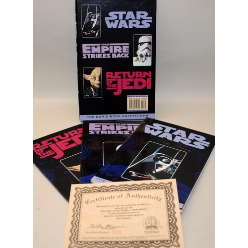 62 - Dark Horse Publications Star Wars Trilogy set comic book adaptations. Signed by Roy Thomas c/w certi... 