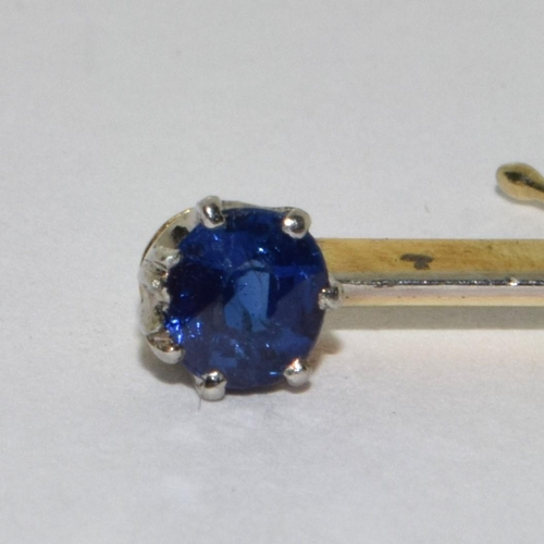 274 - Sapphire, 18ct gold and Platinum 3.4g earrings (boxed)