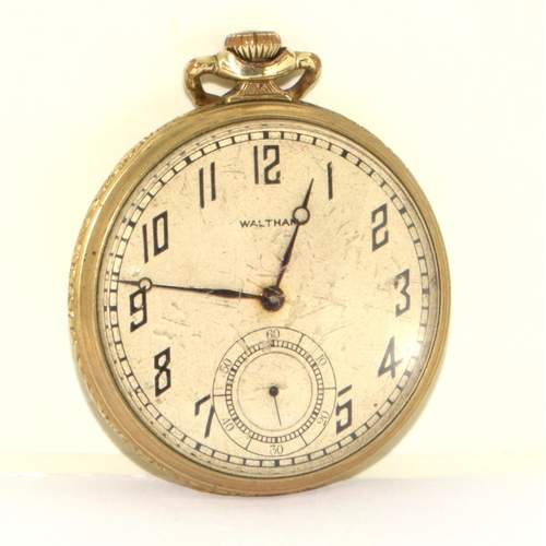 215 - A Waltham pocket watch together with two others.