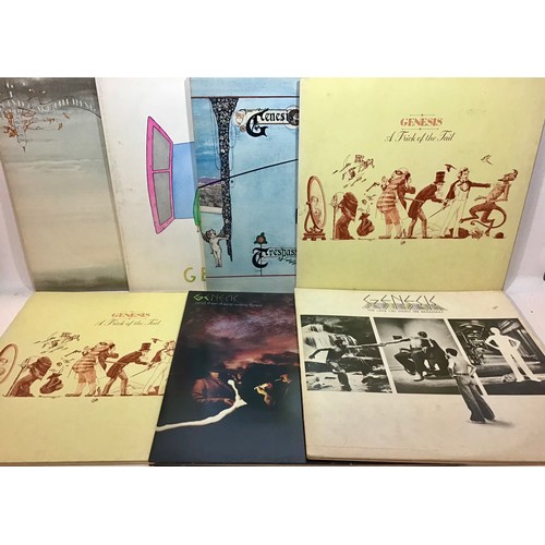 277 - GENESIS VINYL LP RECORDS X 7. Found here are titles - The Lamb Lies Down On Broadway - And Then Ther... 