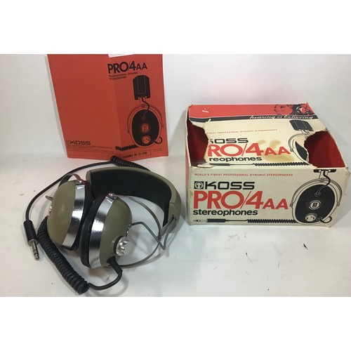 546 - BOXED KOSS PAIR OF HEADPHONES. These are model No. PRO/4AA stereo headphones which come in tatty ori... 