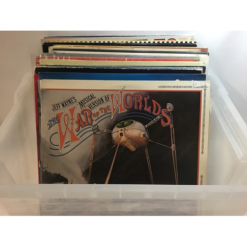 310 - ROCK AND POP BOX OF VINYL RECORDS. Artists here include - Rolling Stones - David Bowie - Darts - Nic... 