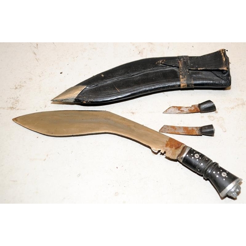 129 - A collection of Kukri's and other knives