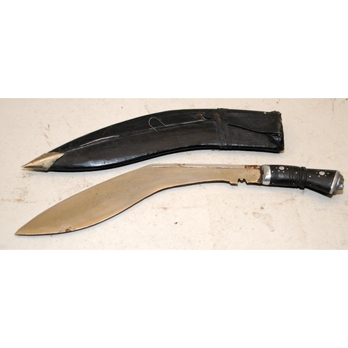 129 - A collection of Kukri's and other knives