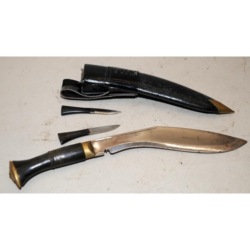 129 - A collection of Kukri's and other knives