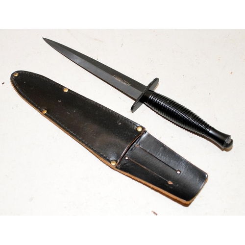 159 - J Nowill & Sons Fairburn/Sykes style British Commando Knife - 3rd pattern c/w frog